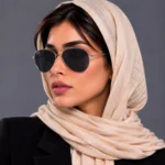 عینک آفتابی ری بن مردانه نقره ای شیشه مشکی RB 0101 - تصویر 4