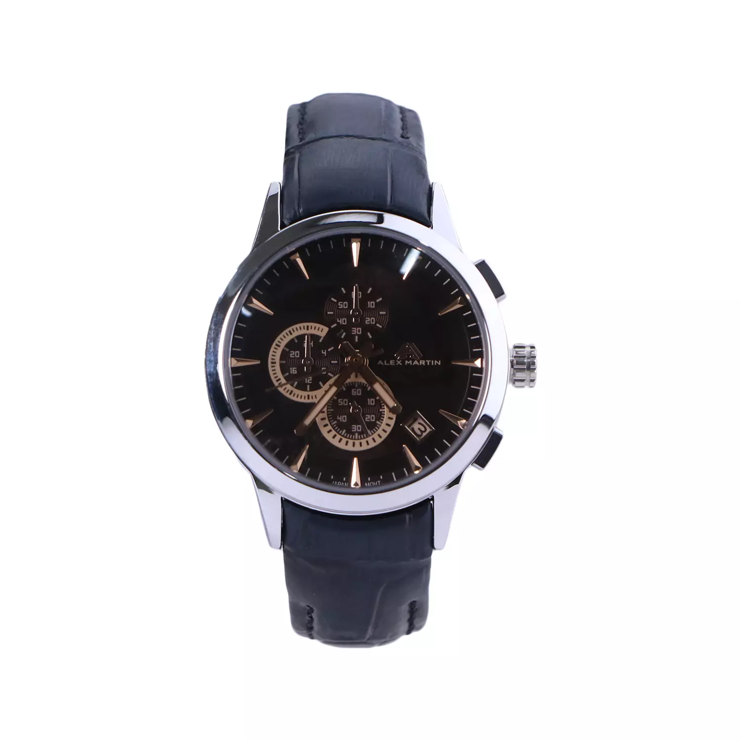 Alex-Martin-Watch-Code-AM-7138.4L1.webp ساعت مچی زنانه الکس مارتین بند چرم قاب نقره ای AM7138/4L - تصویر 1