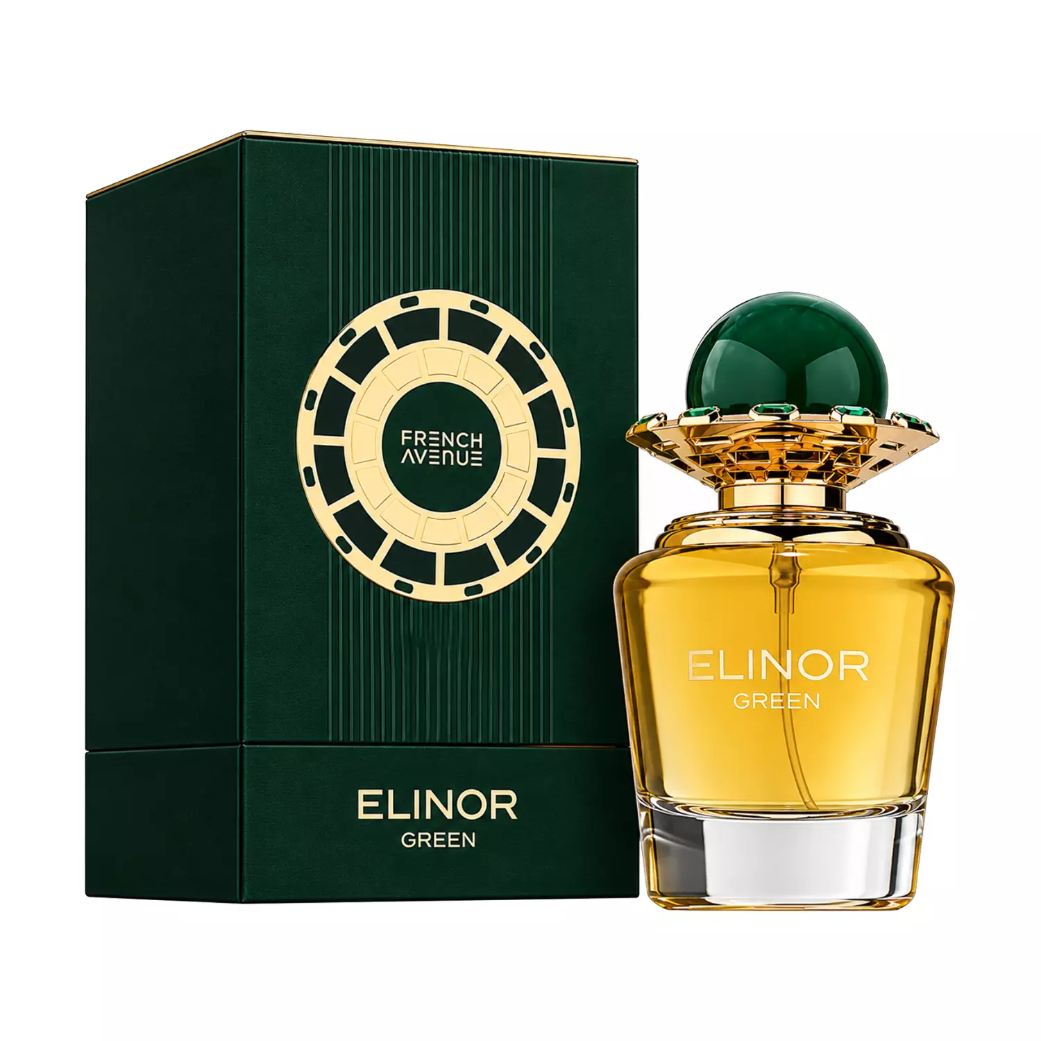 French-Avenue-Perfume-Elinor-Green1.webp ادکلن فرنچ اونیو الینور گرین زنانه مشابه فادر فیگور فلور 100 میل - تصویر 1
