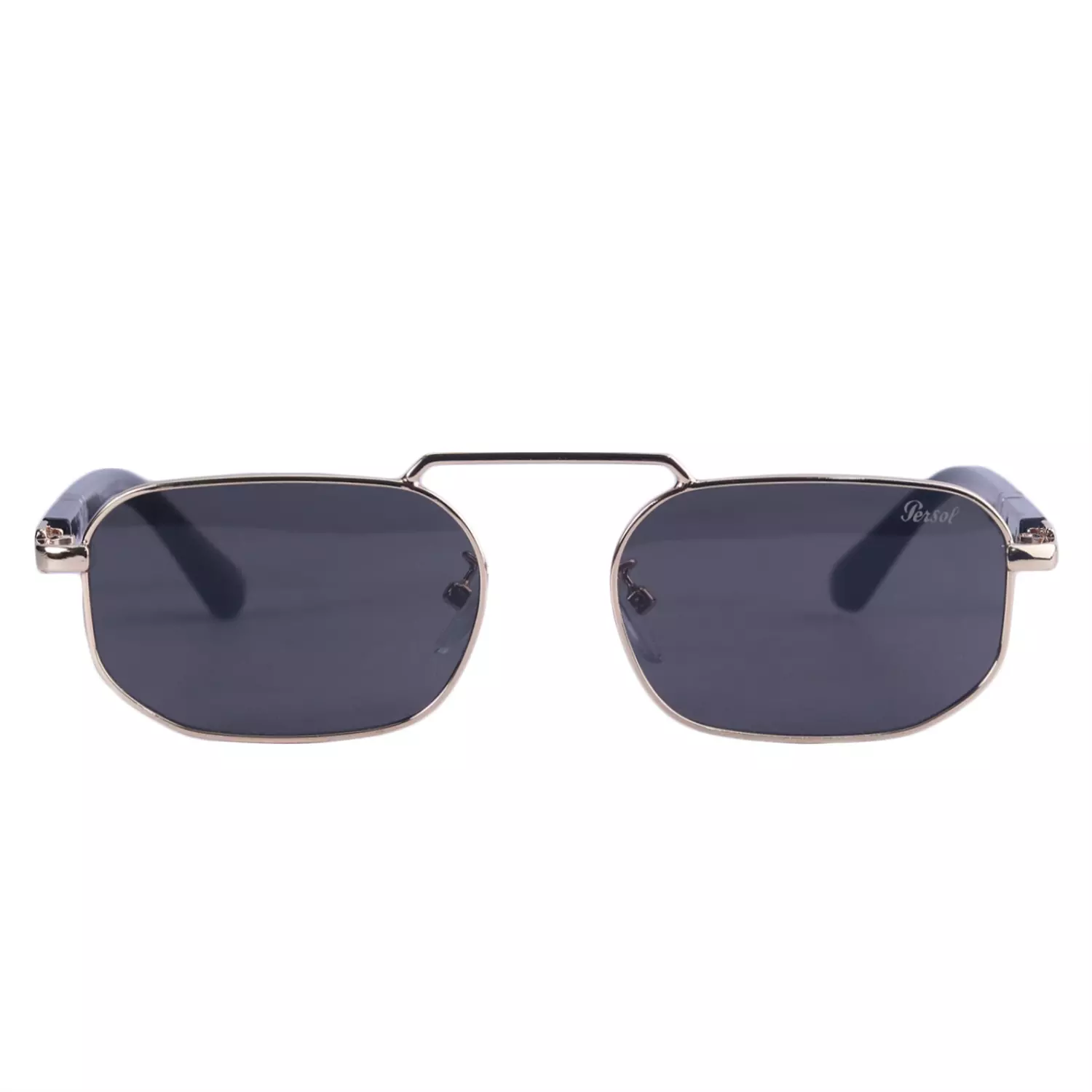 Persol-Sunglasses-Code-3081.11.webp عینک آفتابی پرسول فریم فلزی طلایی عدسی مشکی MT 3081/1 - تصویر 1