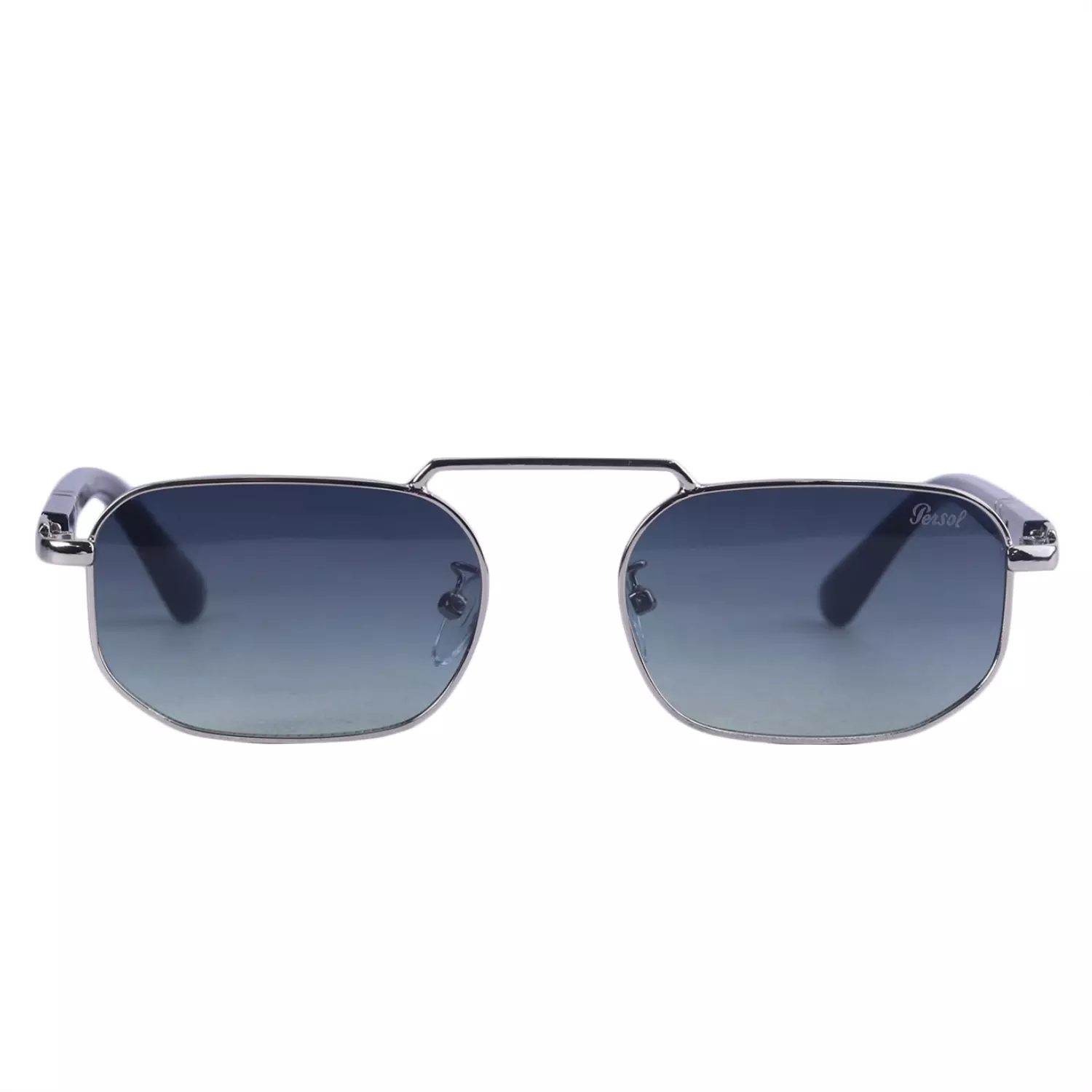Persol-Sunglasses-Code-3081.41.webp عینک آفتابی پرسول فریم فلزی نقره ای عدسی سبز MT 3081/4 - تصویر 1