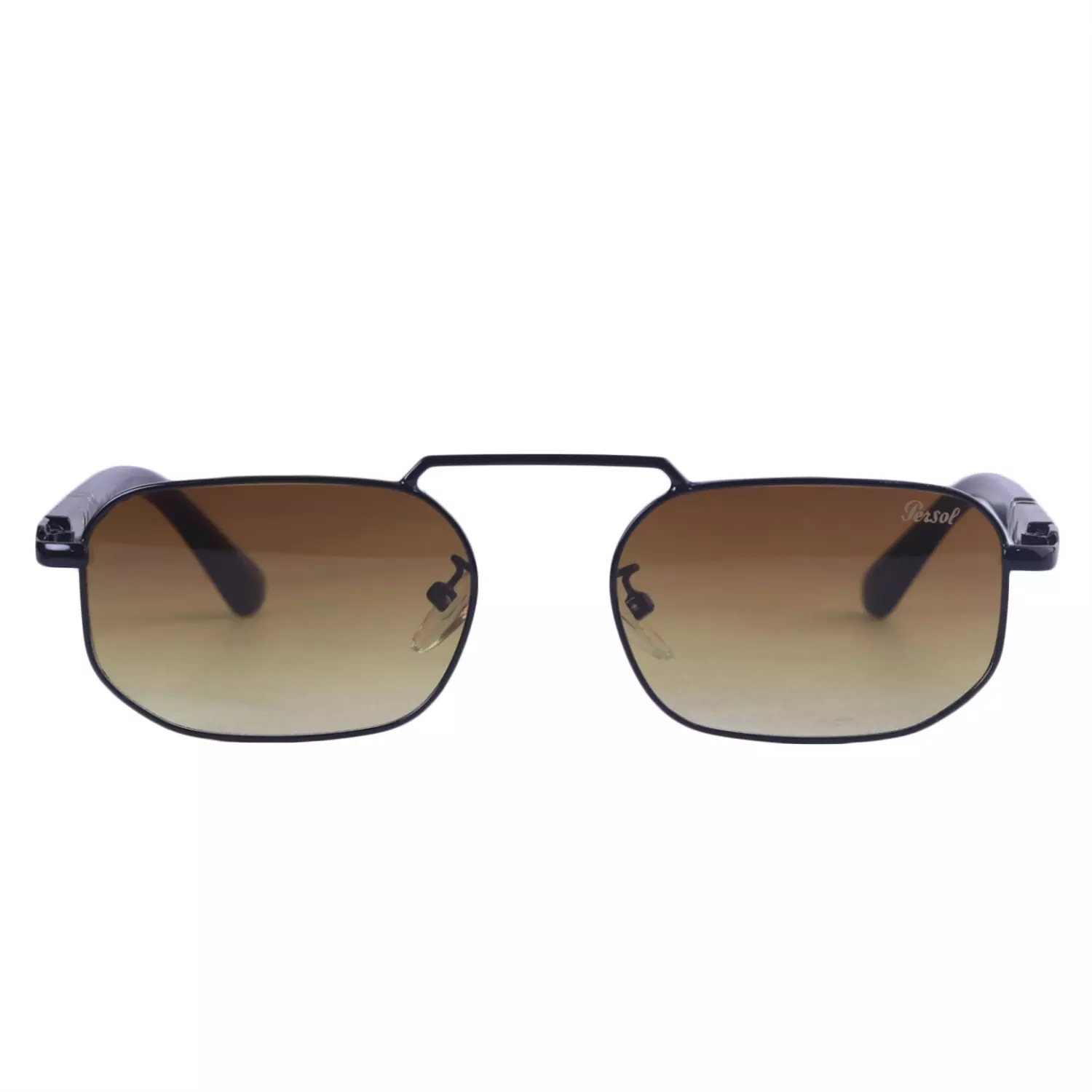 Persol-Sunglasses-Code-3081.71.webp عینک آفتابی پرسول فریم فلزی مشکی عدسی قهوه ای MT 3081/7 - تصویر 1