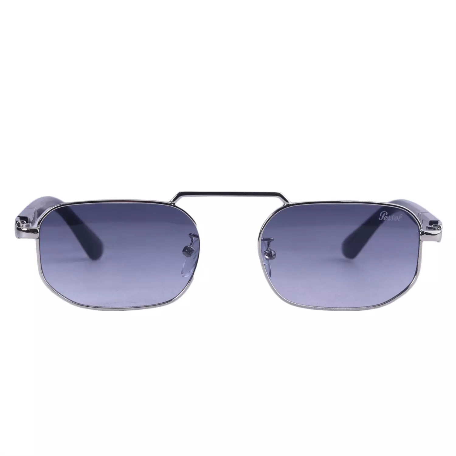 Persol-Sunglasses-Code-3081.81.webp عینک آفتابی پرسول فریم فلزی نقره ای عدسی آبی MT 3081/8 - تصویر 1