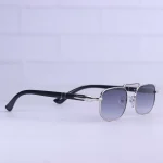 عینک آفتابی پرسول فریم فلزی نقره ای عدسی آبی MT 3081/8 - تصویر 4