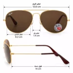 عینک آفتابی ری بن فلزی پلاریزه اورجینال کد RB 3026P - تصویر 3
