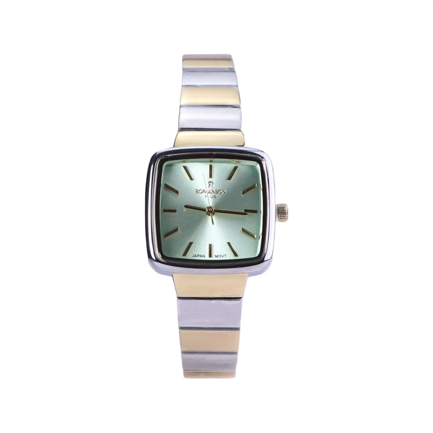 Romanson-plus-Watch-Code-L-127.21.webp ساعت مچی رومانسون زنانه فلزی صفحه مربع سبز L 127/1 - تصویر 1