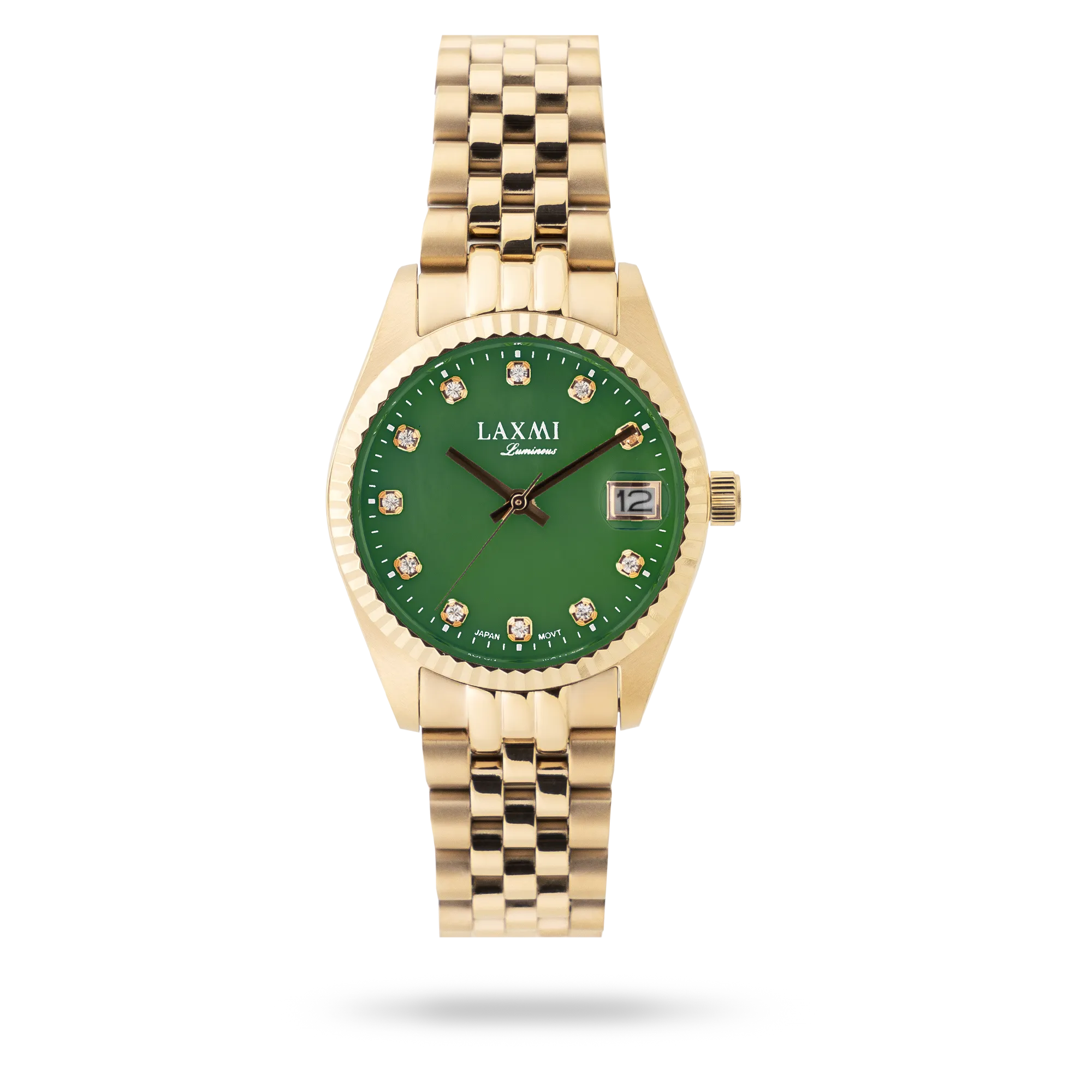 laxmi-watch-8145-11.webp ساعت مچی زنانه لاکسمی بند استیل طلایی کد Laxmi 8145/11 - تصویر 1