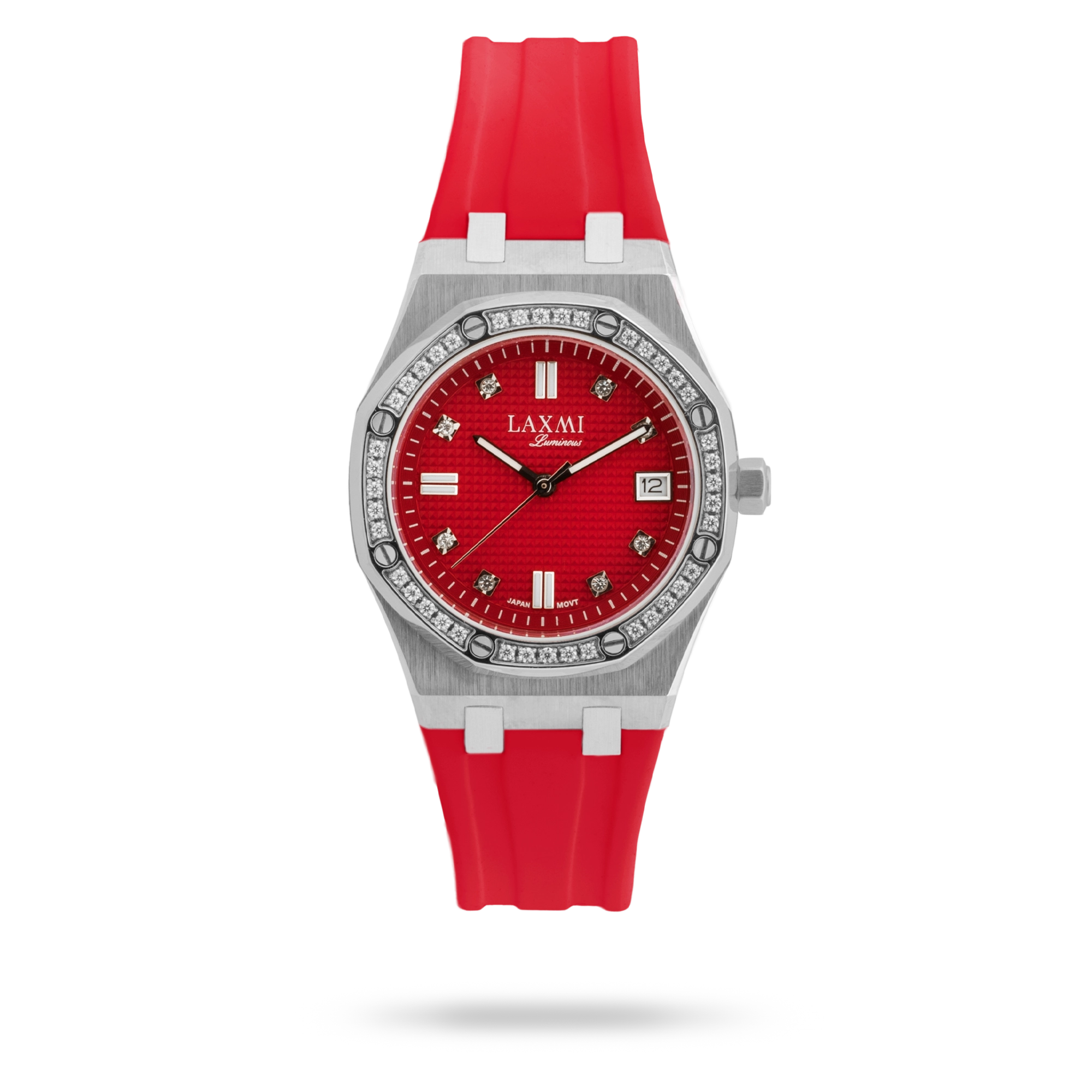 laxmiwatch-8945-2.webp ساعت مچی زنانه لاکسمی بند سیلیکون نقره ای کد Laxmi 8945/2 - تصویر 1